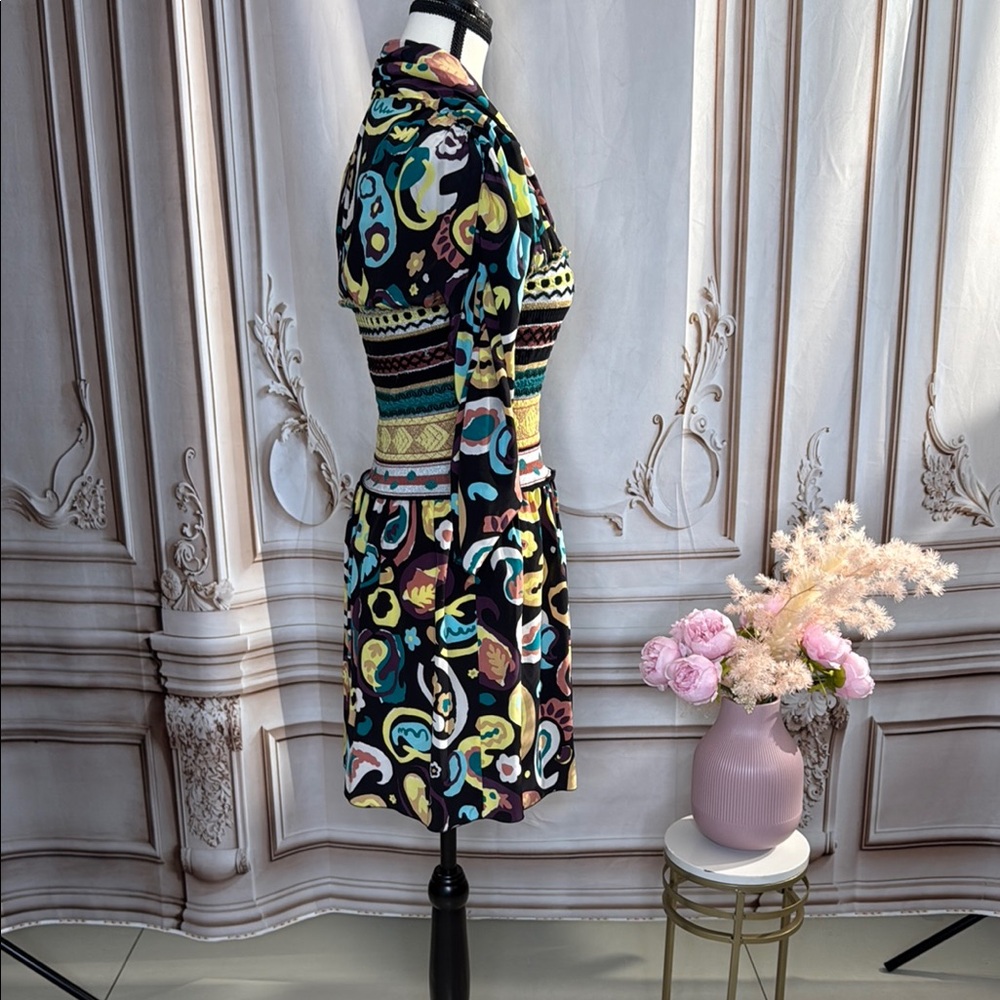 Missoni Vibrant Patterned Dress with Blue and Yellow Accents - Picture 2 of 7